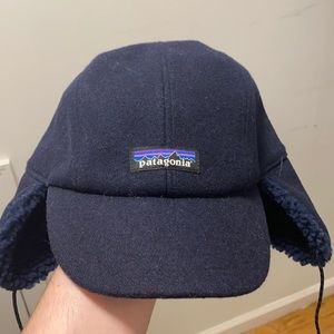Patagonia recycled wool ear flap cap new W/ tags